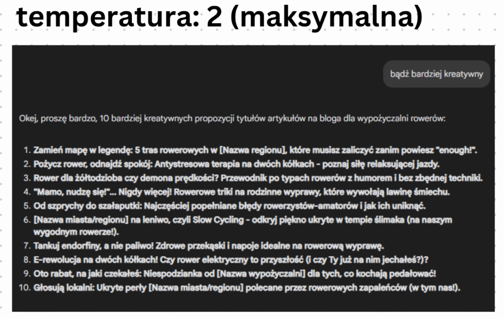 Czym tak naprawdę jest temperatura i kreatywność w modelach językowych? 12 temperatura ai