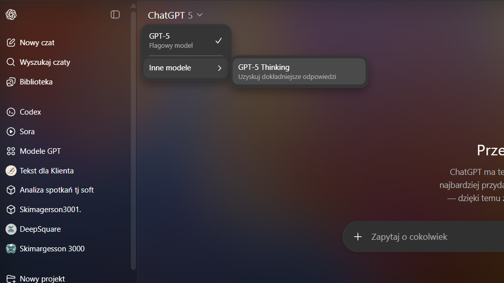 Chat GPT-5, bomba atomowa czy niewypał? Praktyczne zastosowania nowego modelu od open AI. 3 chatgpt5