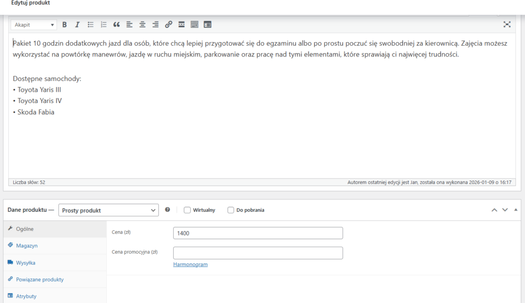 Jak zmienić cenę produktu WooComerce na Wordpresie? 3 image 40