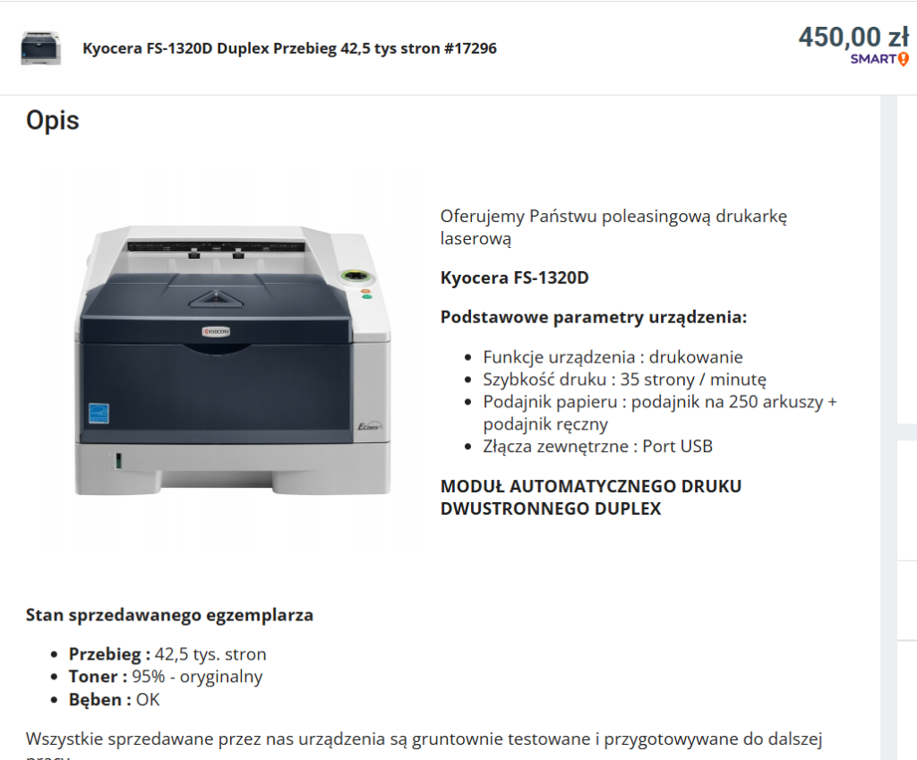Parametry oceny drukarek. Jak wybrać drukarkę do biura, tak żeby koszt za jedną stronę wyniósł 1 grosz, a nie 1 zł. 1 image 52