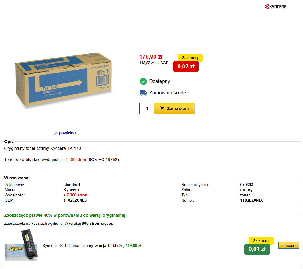 Parametry oceny drukarek. Jak wybrać drukarkę do biura, tak żeby koszt za jedną stronę wyniósł 1 grosz, a nie 1 zł. 10 image 54