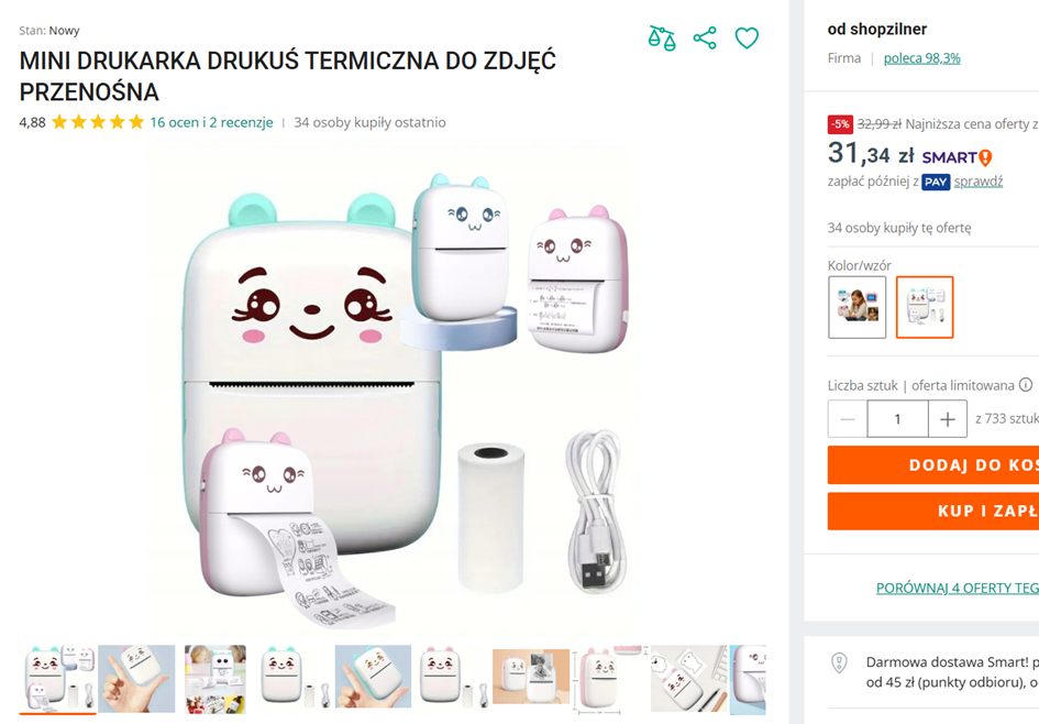 Mini drukarki termiczne do notatek. Więcej niż gadżet. 3 image 63