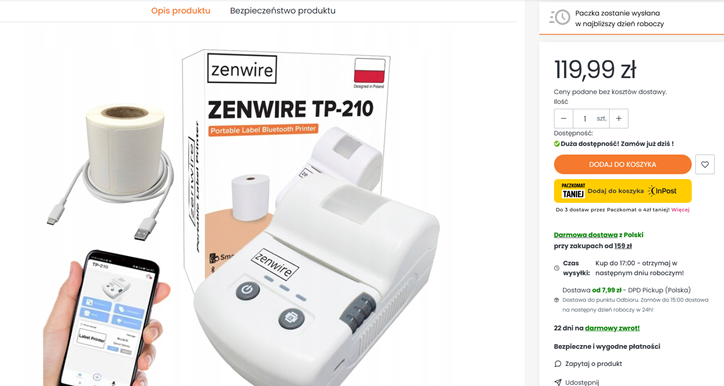 Mini drukarki dla biznesu, drukarki termiczne do faktur, etykiet paragonów i nie tylko.