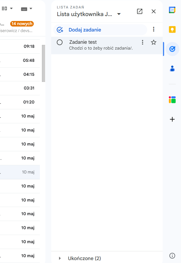 kaledarz w gmail 