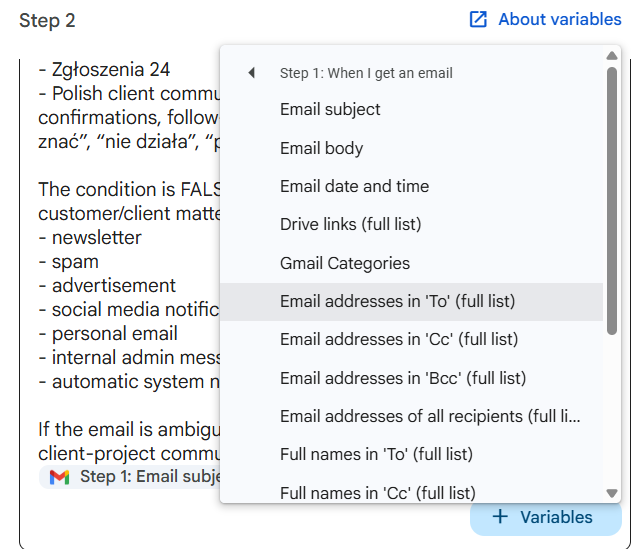 prompt kategorie gmail 